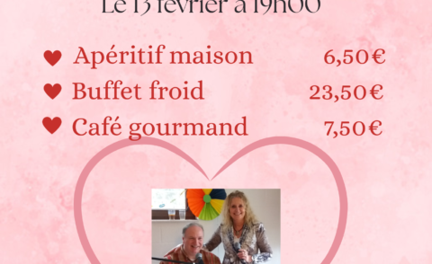 vendredi 13 février reste quelques places pour fêter en musique la ST Valentin